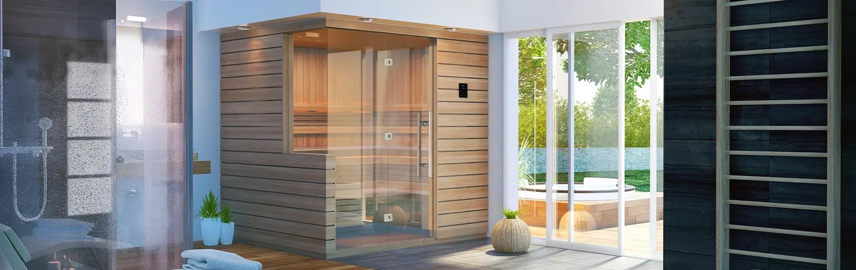 Designer traditional indoor sauna