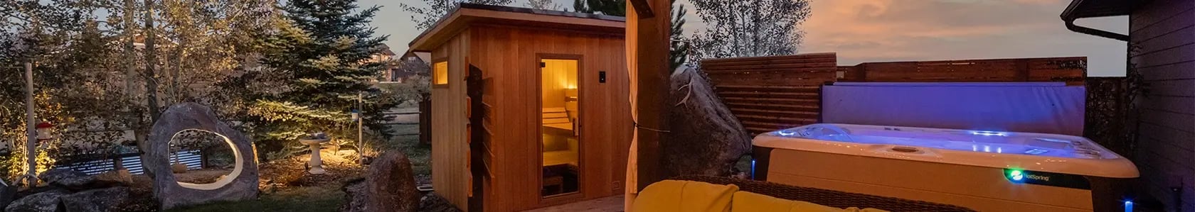 View Euro outdoor sauna options